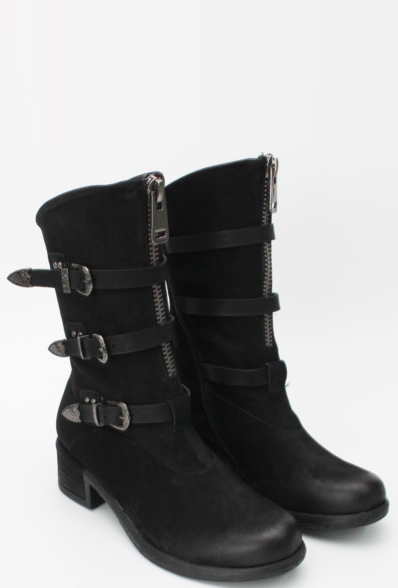 Wholesaler La Bottine souriante - Flat boots with 3 buckles