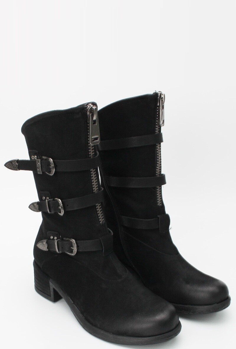 Wholesaler La Bottine souriante - Flat boots with 3 buckles