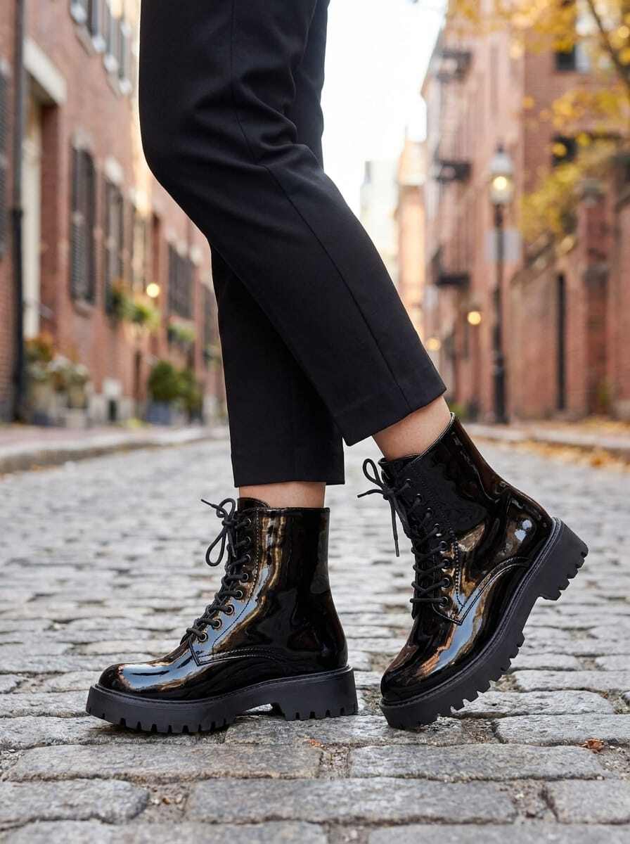 Mayorista La Bottine souriante - Botines de charol con cordones