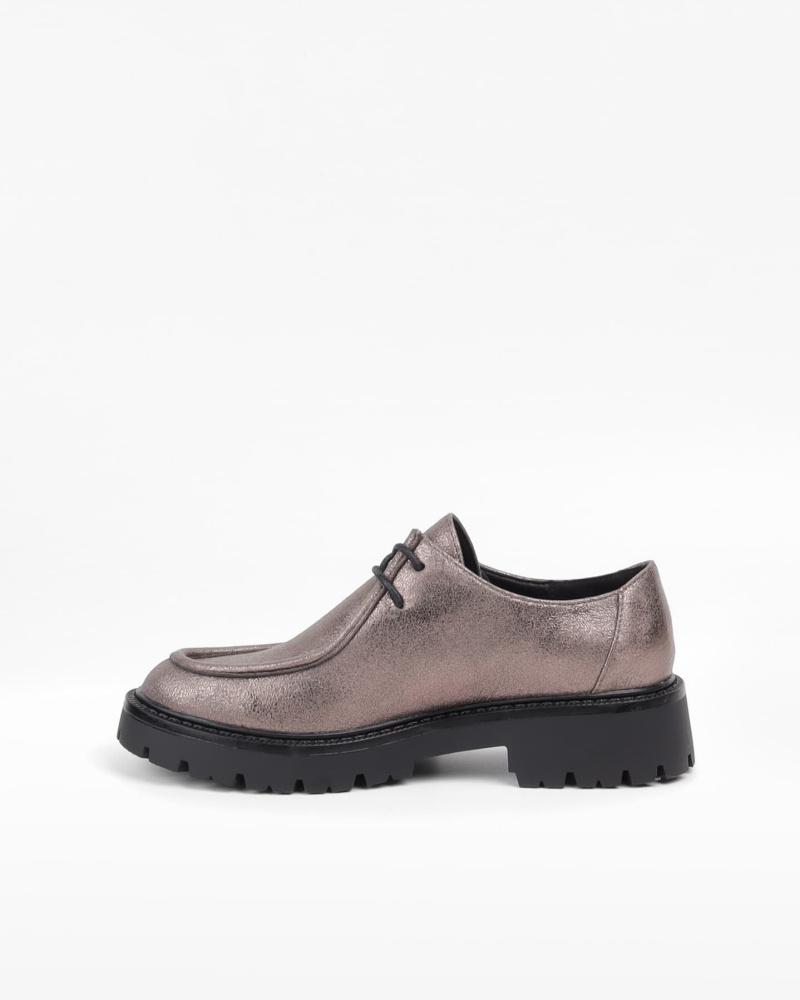 Derby à Lacets Sur Plateforme Camel Pour Femme - Occasion En Nubuk - Taille 38