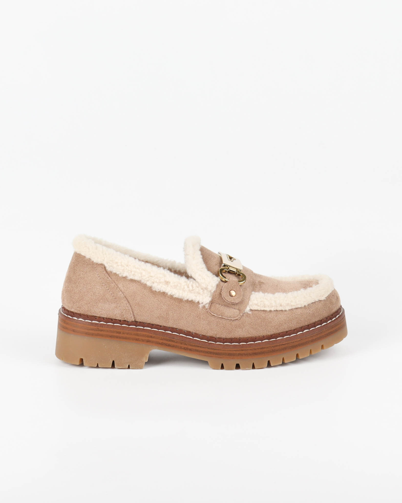 Wholesaler La Bottine souriante - Suede loafers with fur