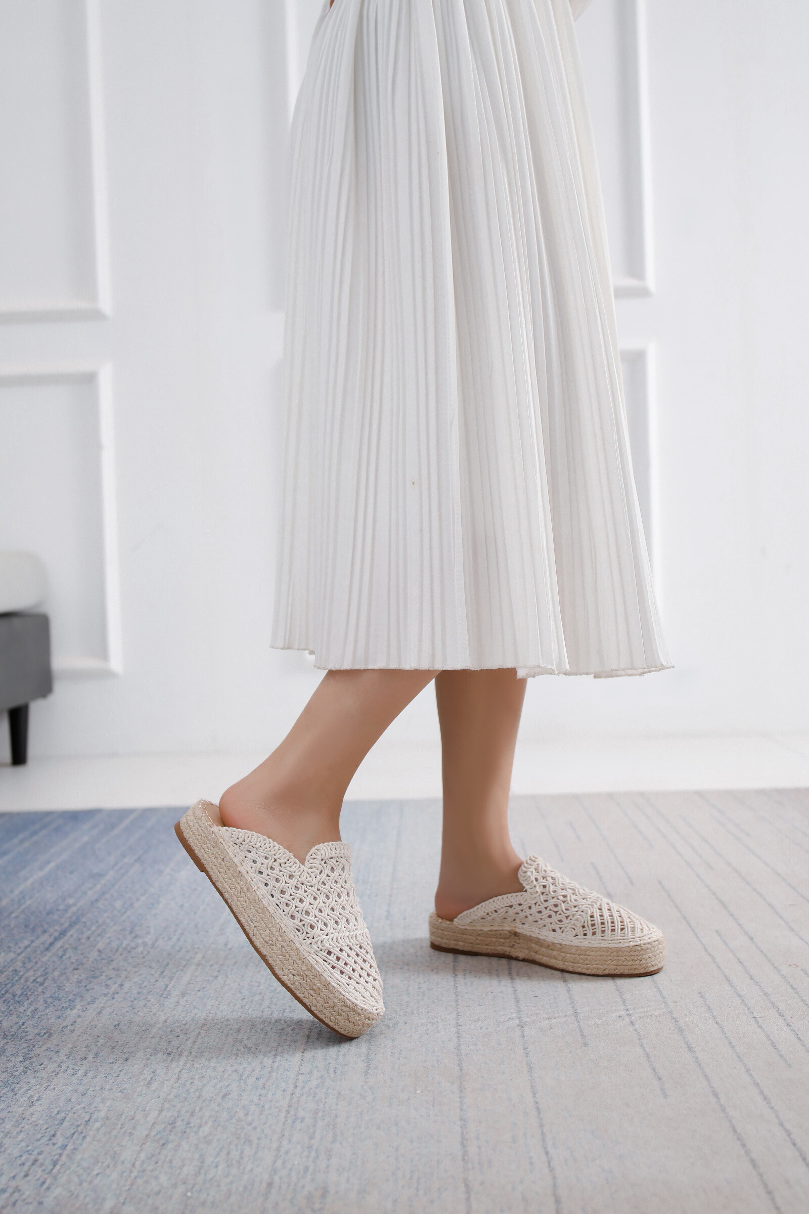 Wholesaler La Bottine souriante - Mulas in knitting rope sole