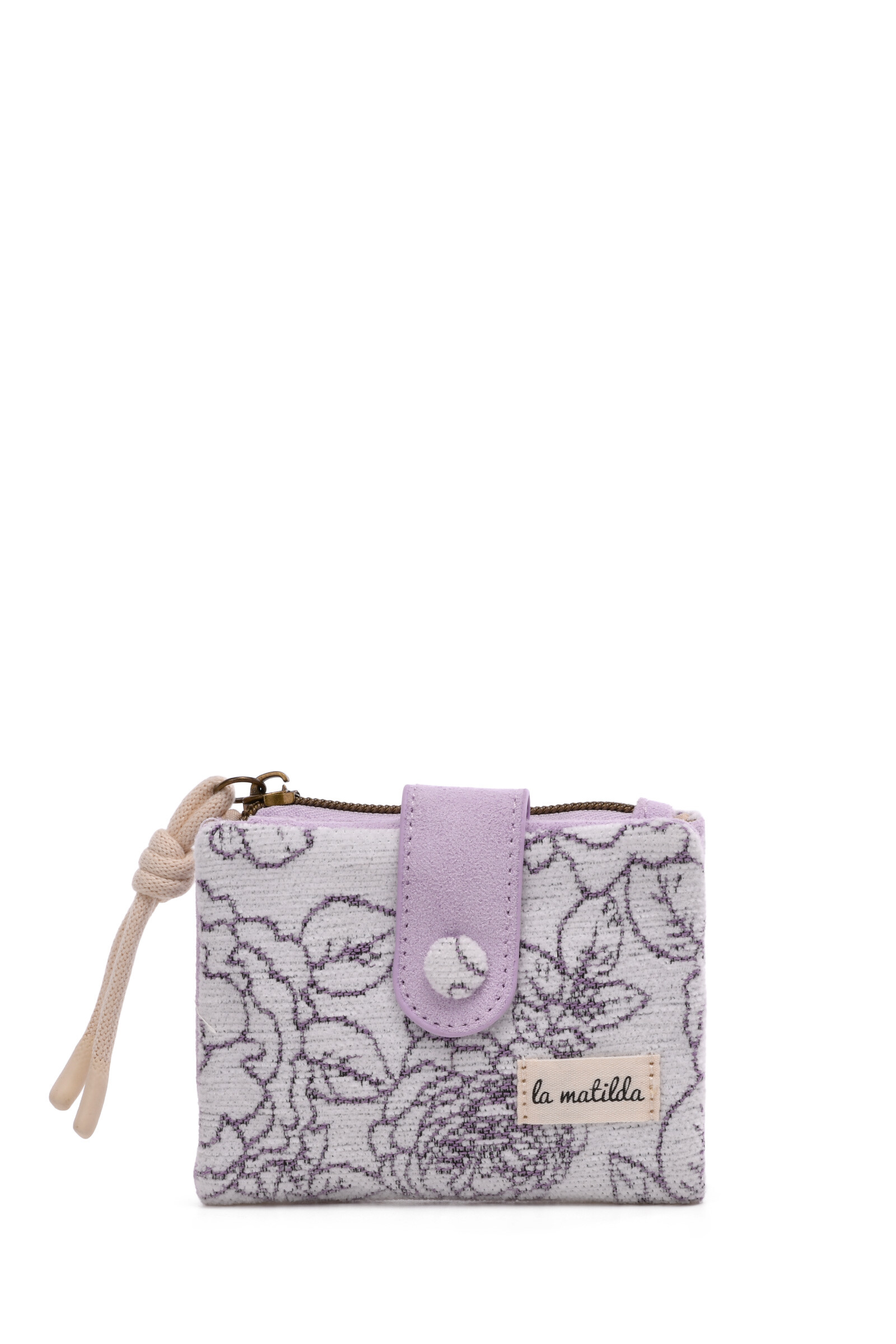 Großhändler LA MATILDA - La Matilda - Baumwoll-Geldbörse - VIOLETT ROSA M122-90