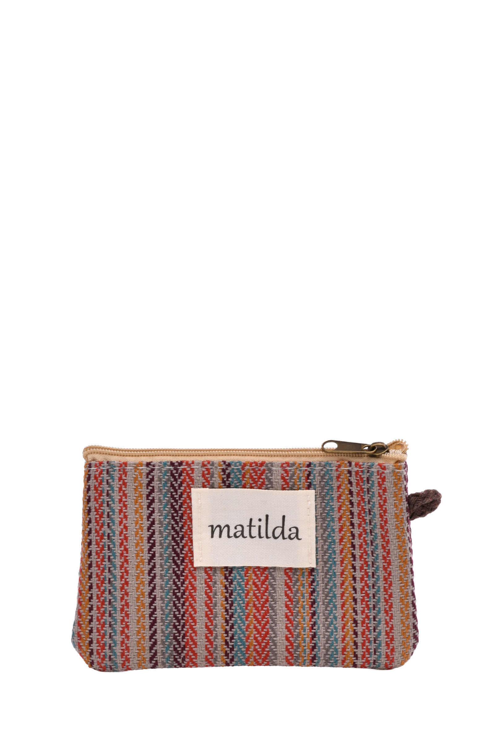 Wholesaler LA MATILDA - La Matilda - Cotton coin purse STRIPE ROSE M108-71