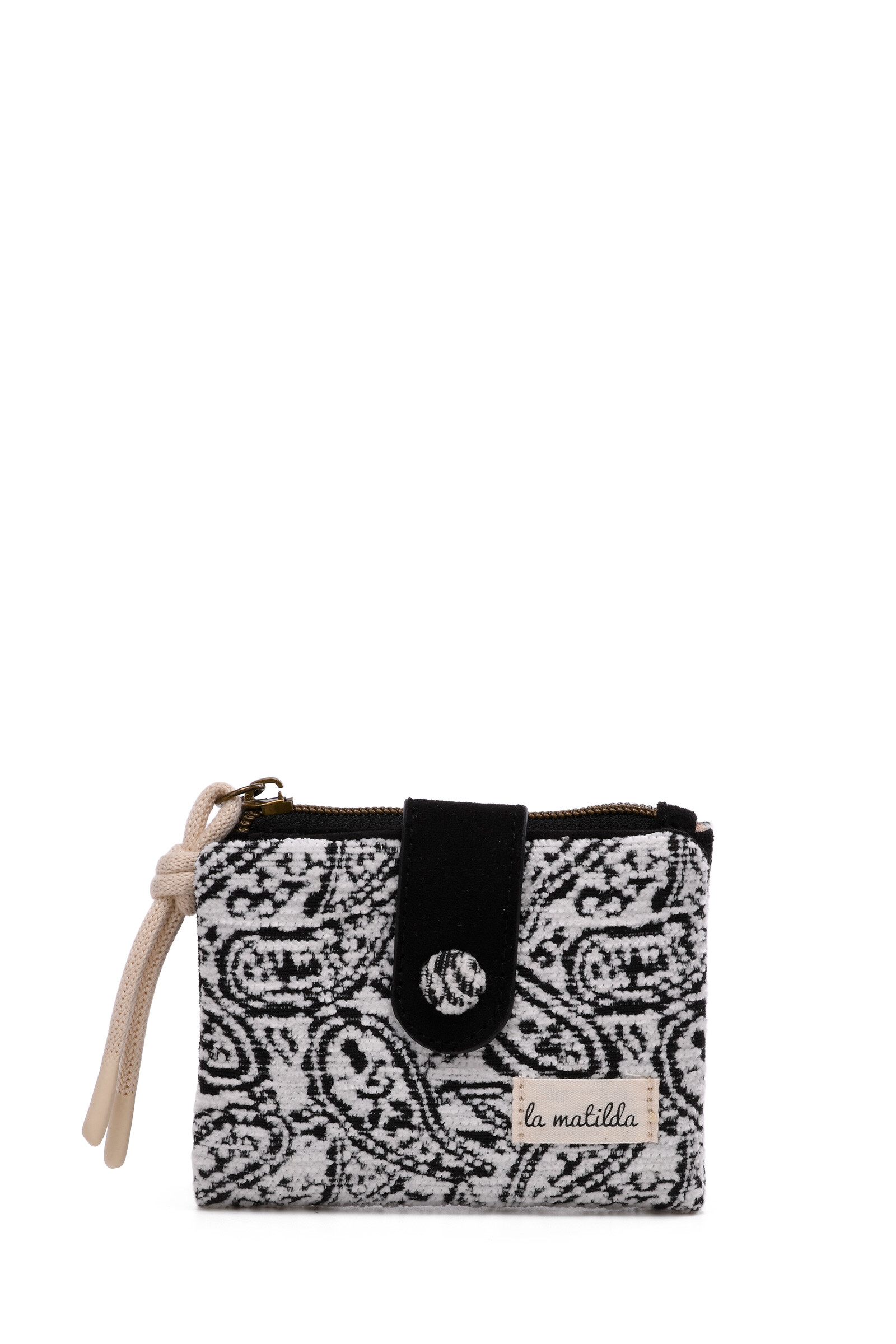 Wholesaler LA MATILDA - La Matilda - Wallet BLACK CASHEW M122-79