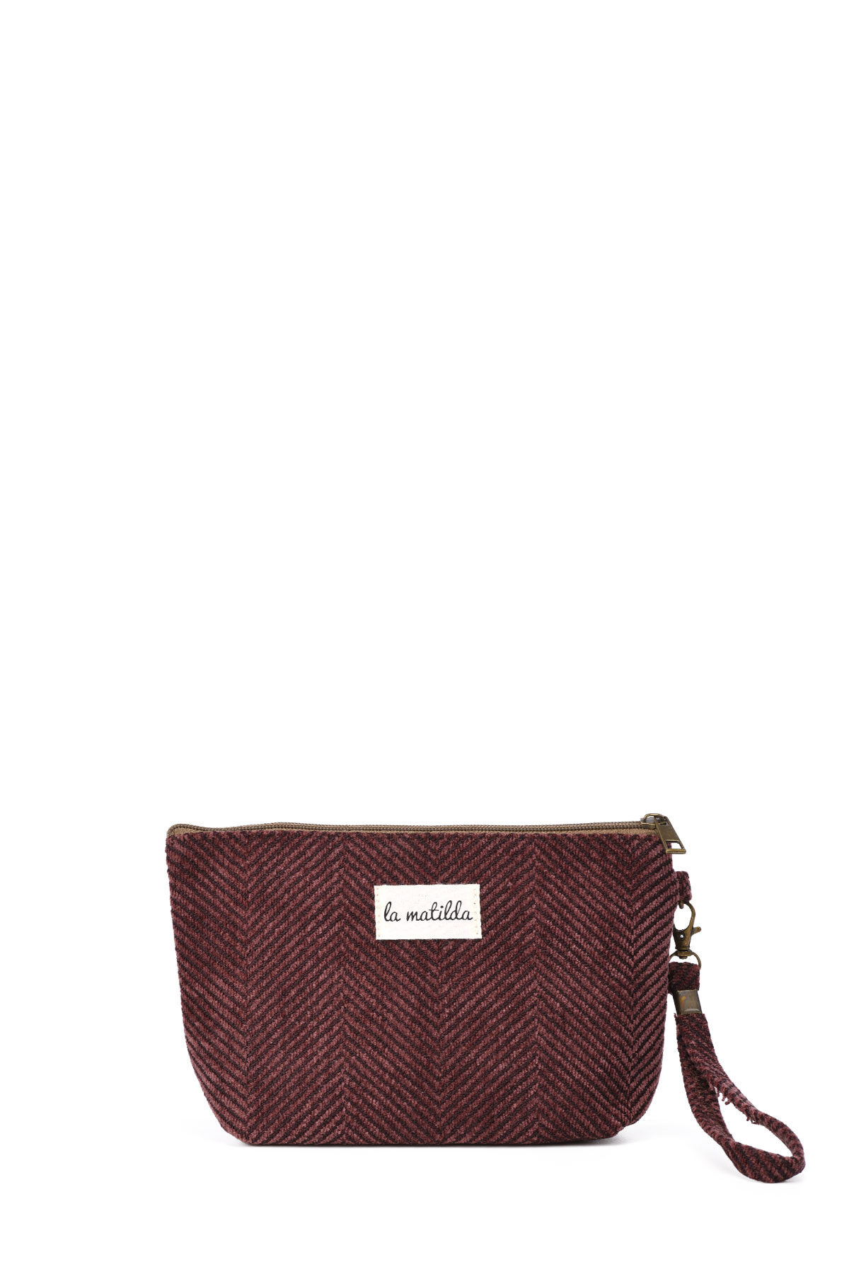 Mayorista LA MATILDA - La Matilda - Neceser de maquillaje textil Espiga Marrón M101-100