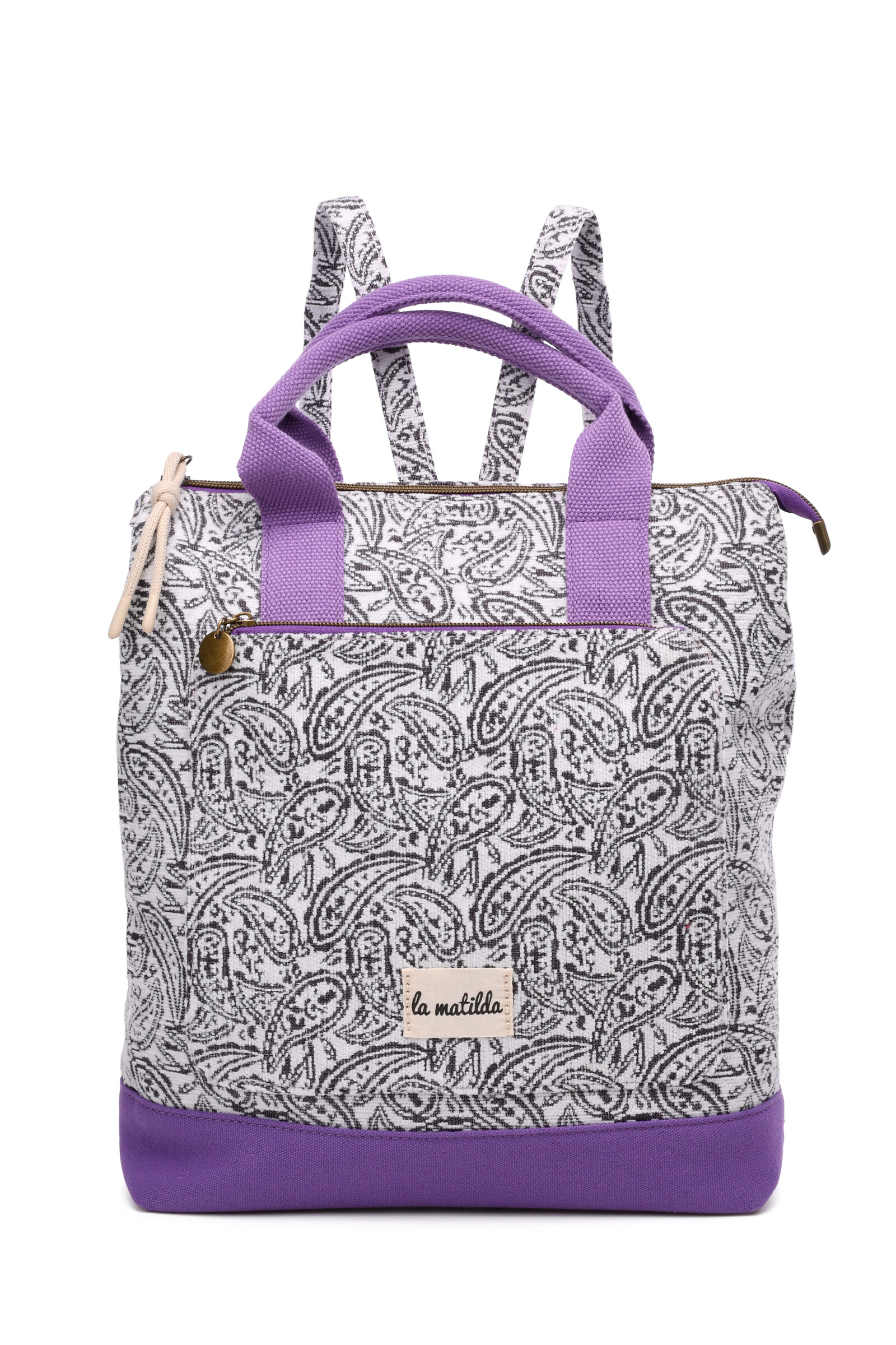 Großhändler LA MATILDA - La Matilda Rucksack PURPLE CASHEW M127-2-91