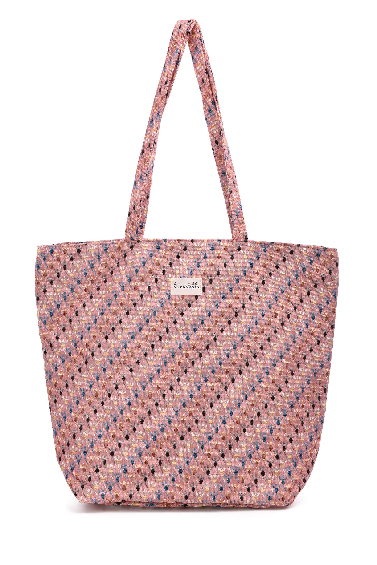 Großhändler LA MATILDA - La Matilda - Große Tote Bag ROMBOS ROSA M105-119