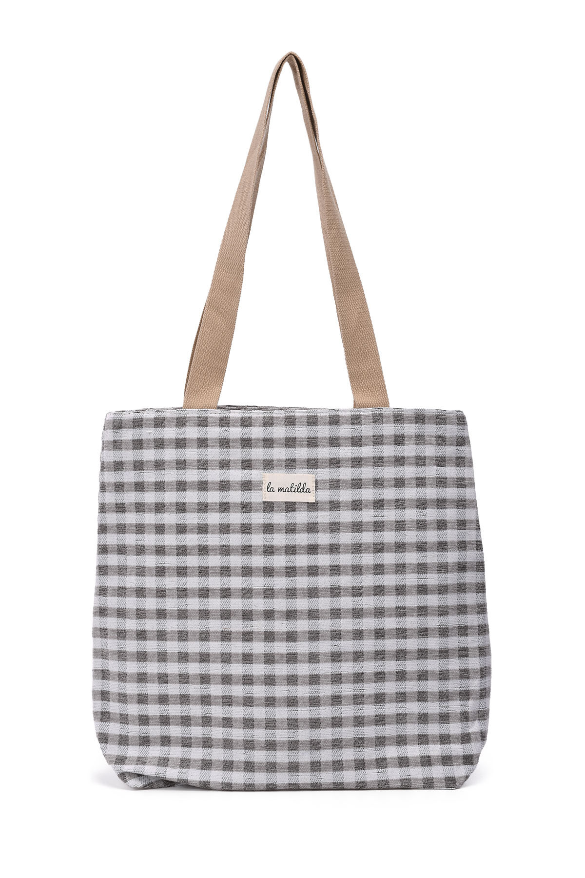 Großhändler LA MATILDA - La Matilda - Tote Bag Vichy Grau M106-97