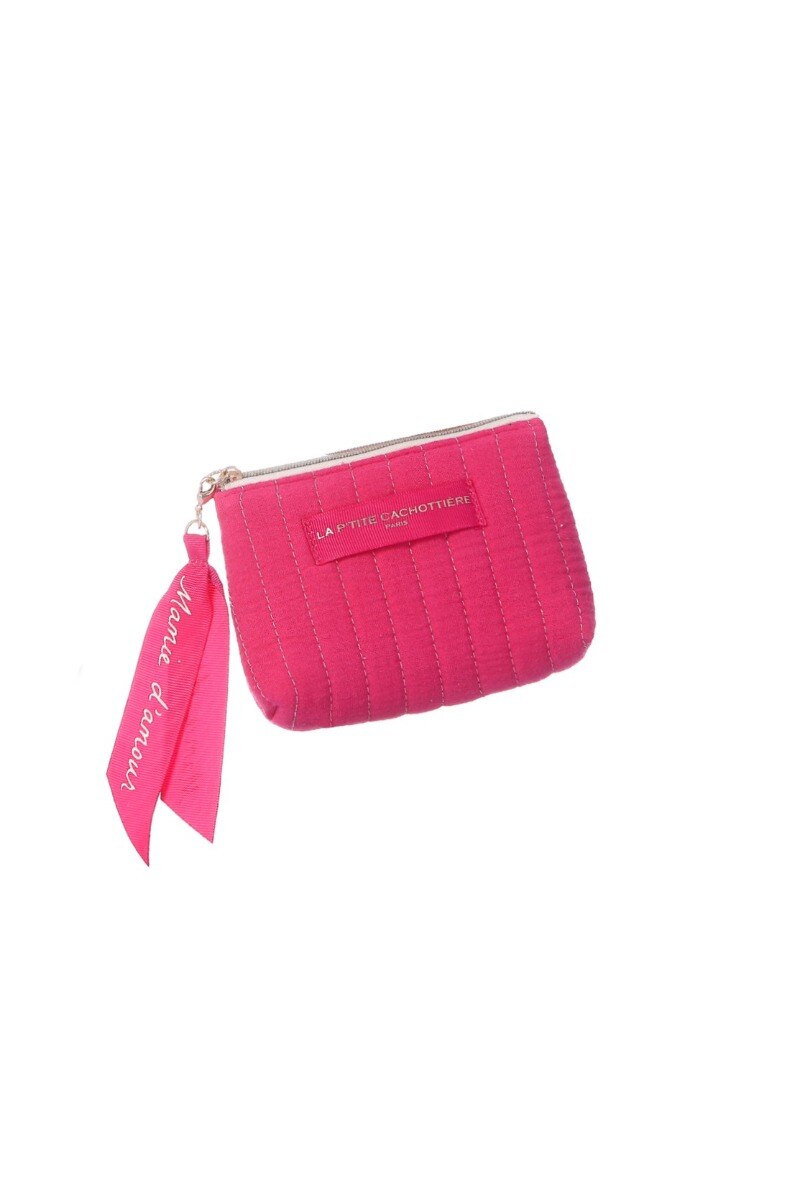 Pochette 'La P'tite Cachottière' – Multicouleur Fleurie – Porte-Monnaie Léger En Coton