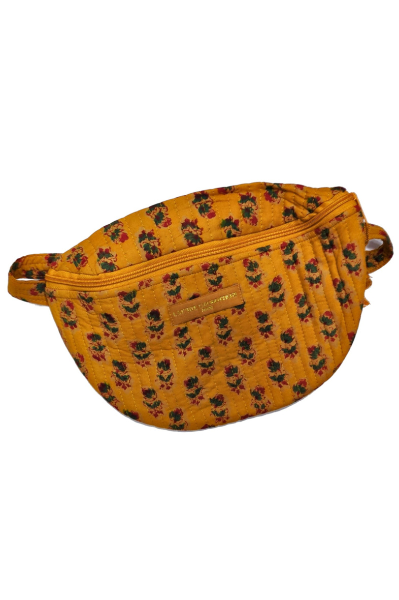 Grossiste La p'tite cachottière - Sac banane Block Print India imprimé Jaipur matelassé