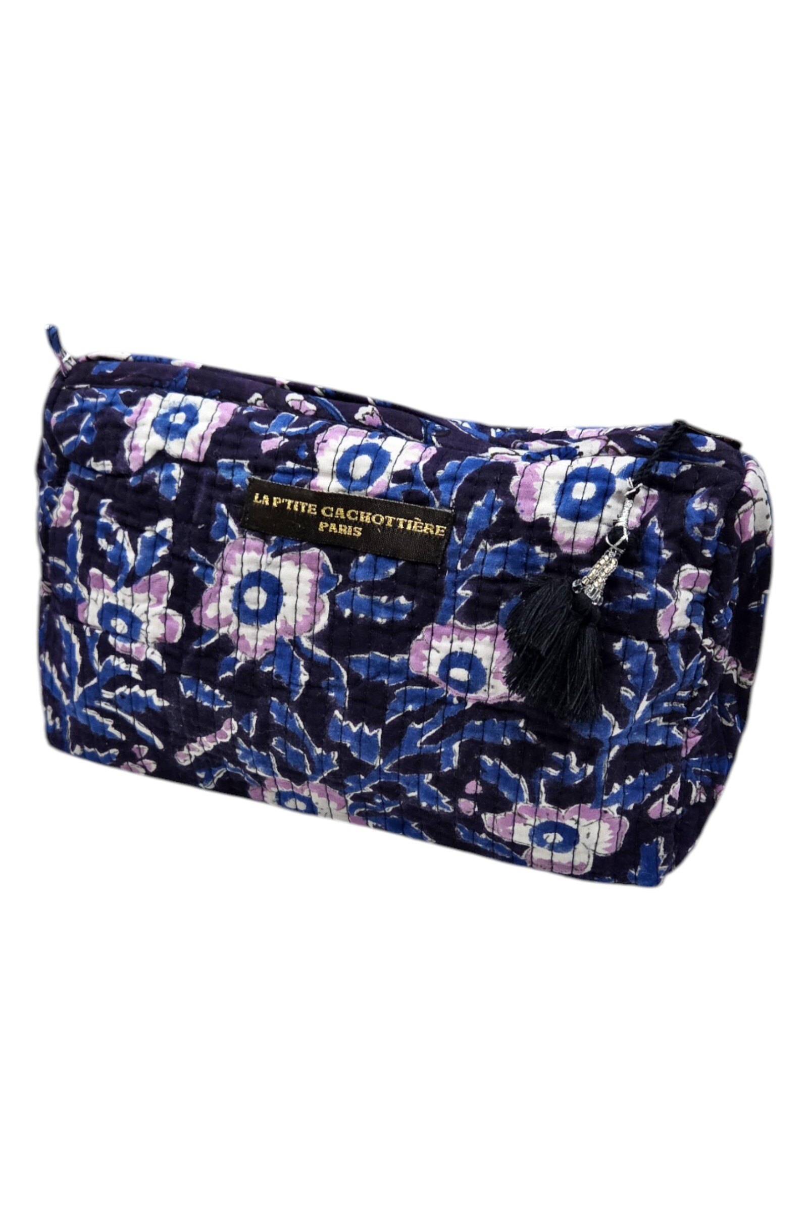 Wholesaler La P'tite Cachottière - Quilted Jaipur Print Block Pouch India L