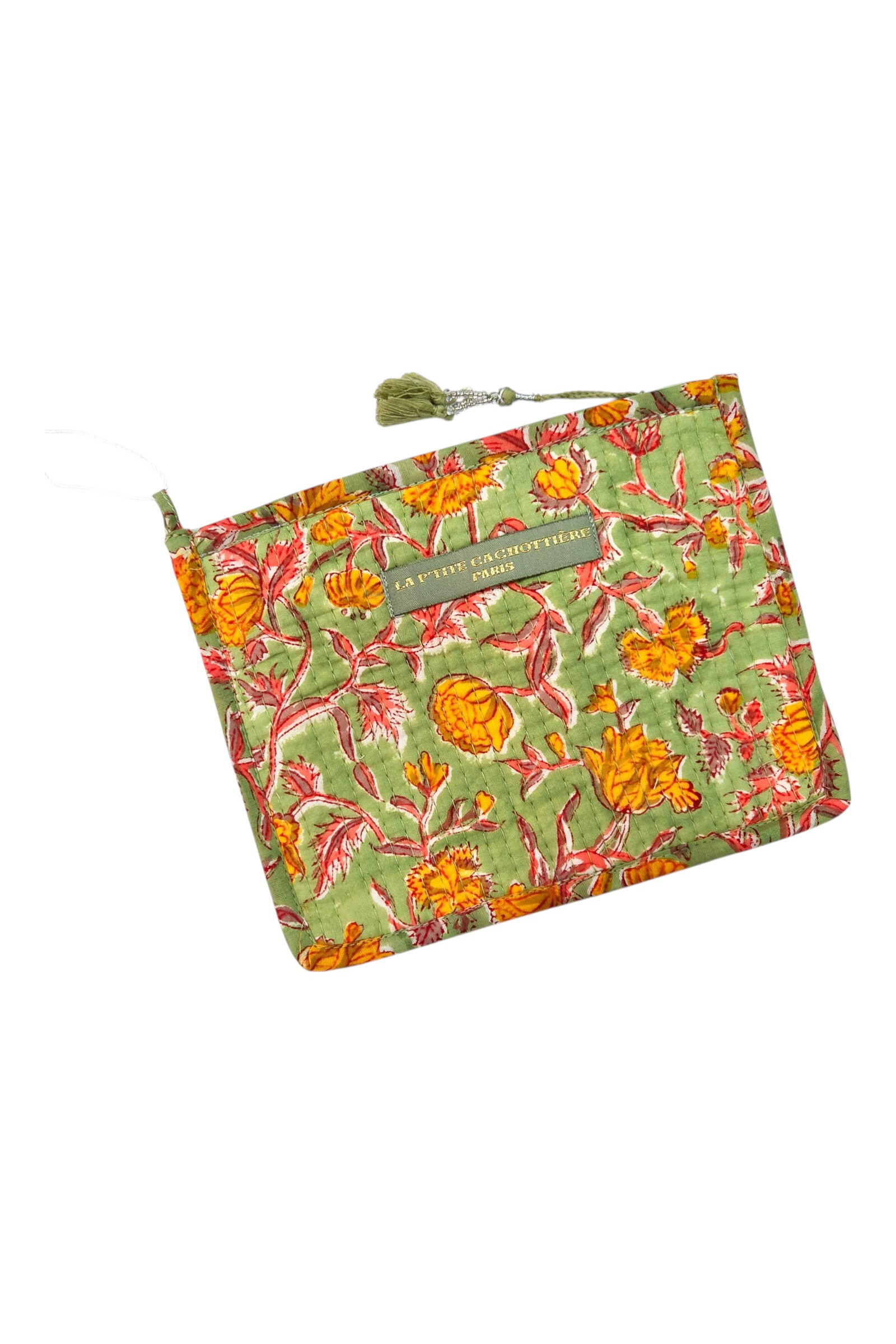 Grossista La p'tite cachottière - Pochette trapuntata con stampa a blocchi India Jaipur