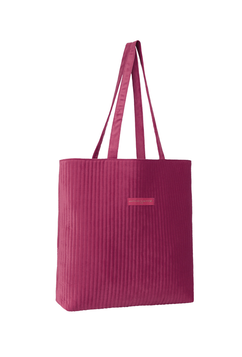 Mayorista La p'tite cachottière - Bolso tote liso de terciopelo acolchado
