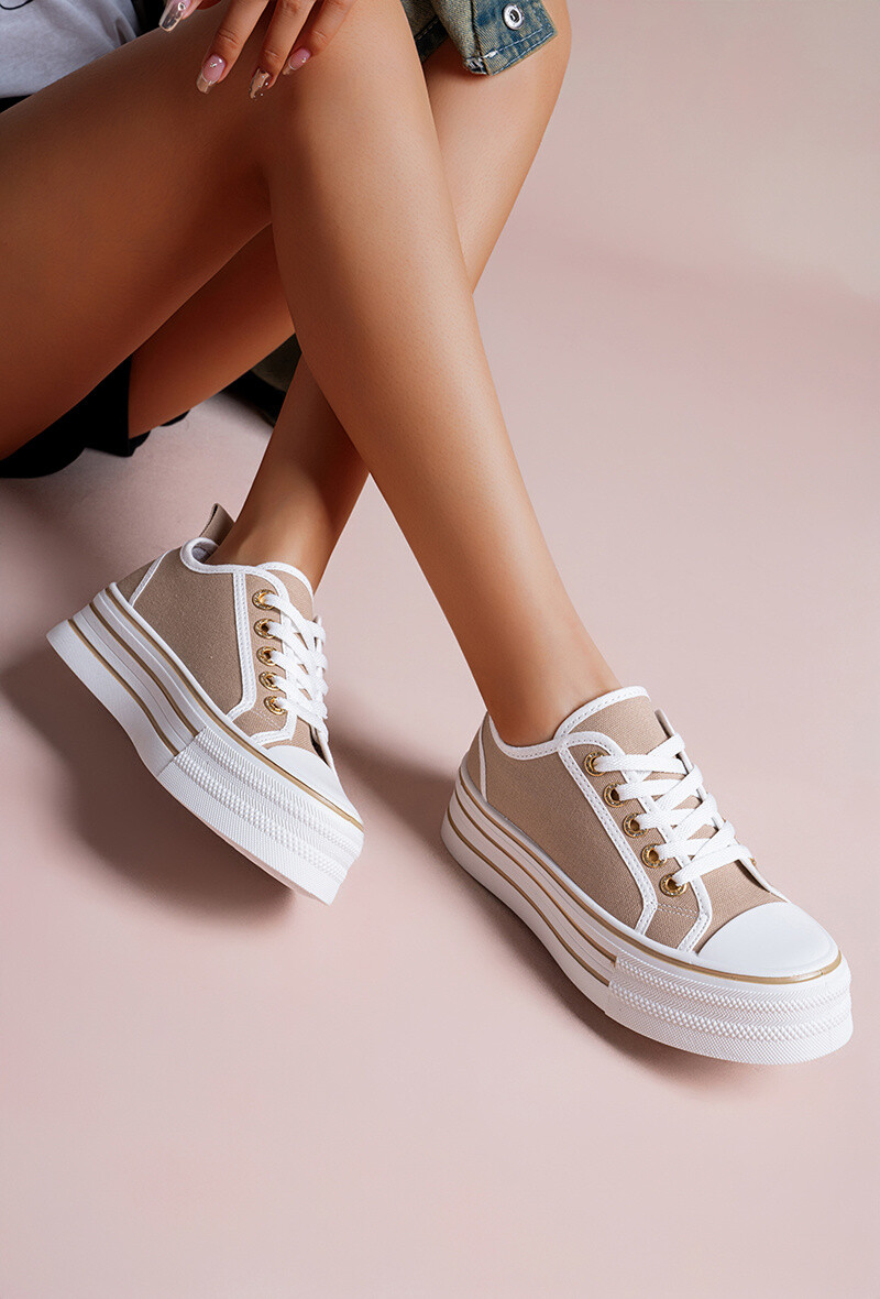 Großhändler Lady Glory - Lässig-schicke Plateau-Sneaker aus Canvas