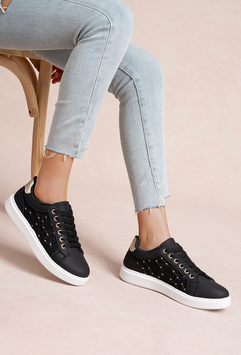 Wholesaler Lady Glory - Women's Lace and Sequin Sneakers – Trendy & Lightweight Style