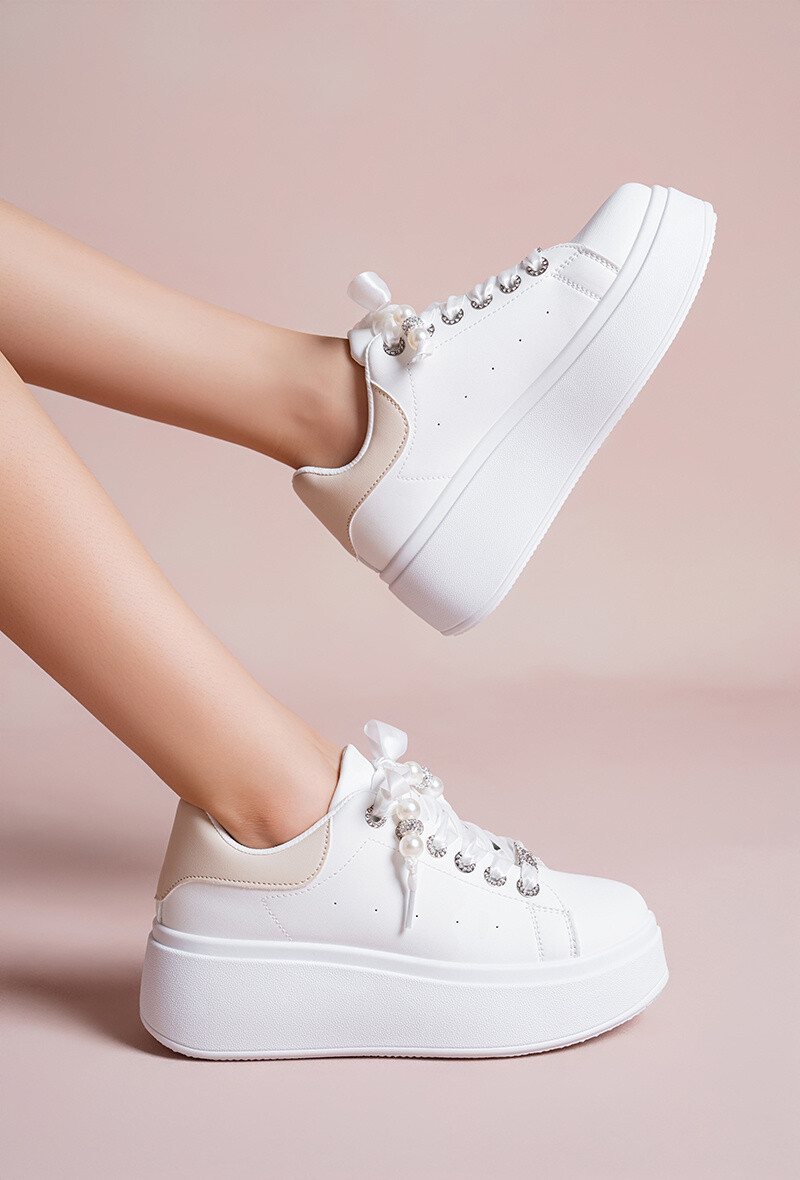 Wholesaler Lady Glory - Beaded platform sneakers