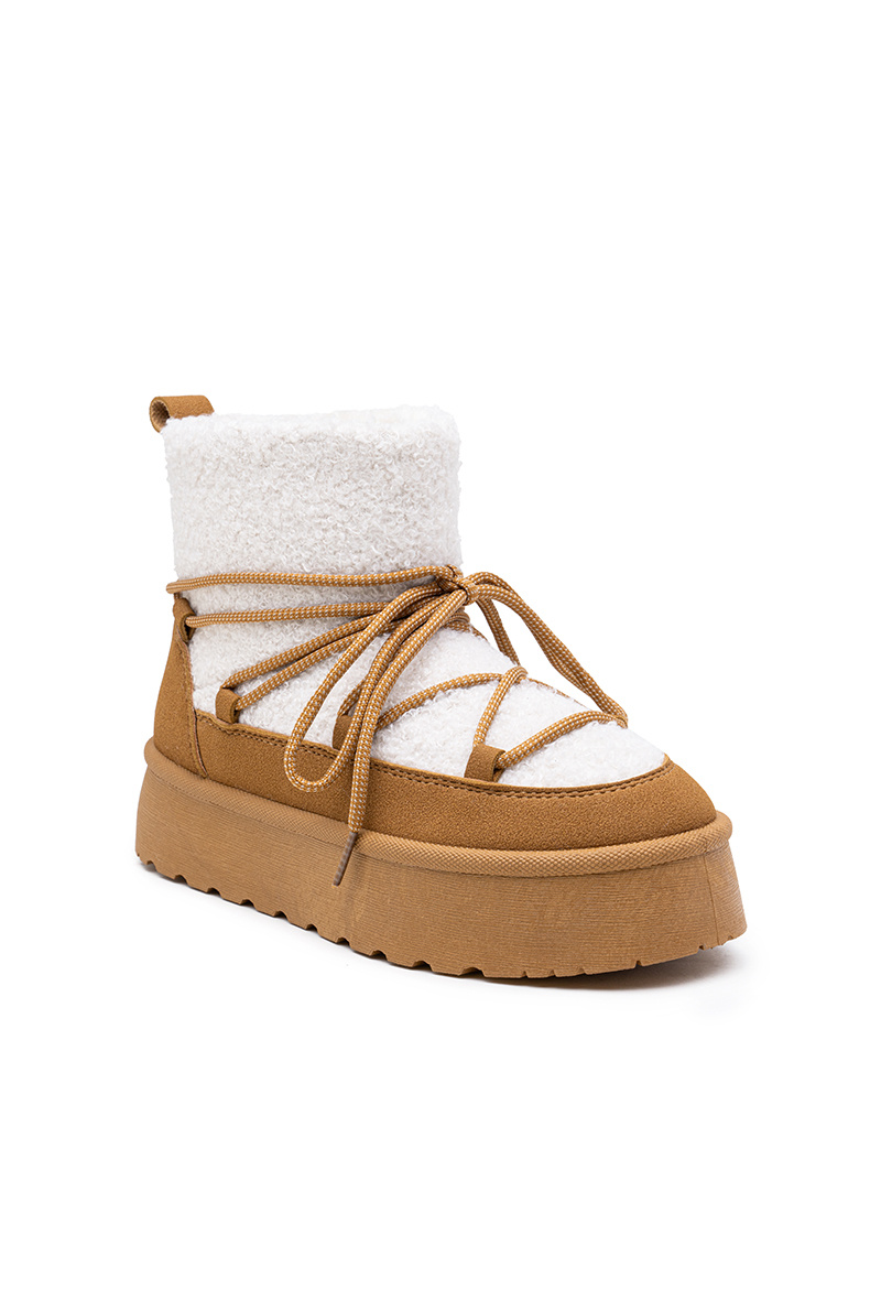 Grossiste Lady Glory - Bottes de neige fourrées moumoute