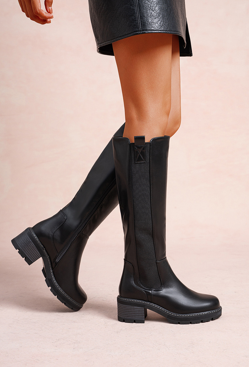 Großhändler Lady Glory - Damenstiefel Hoch – Texturiertes Chic & Schlanke Silhouette