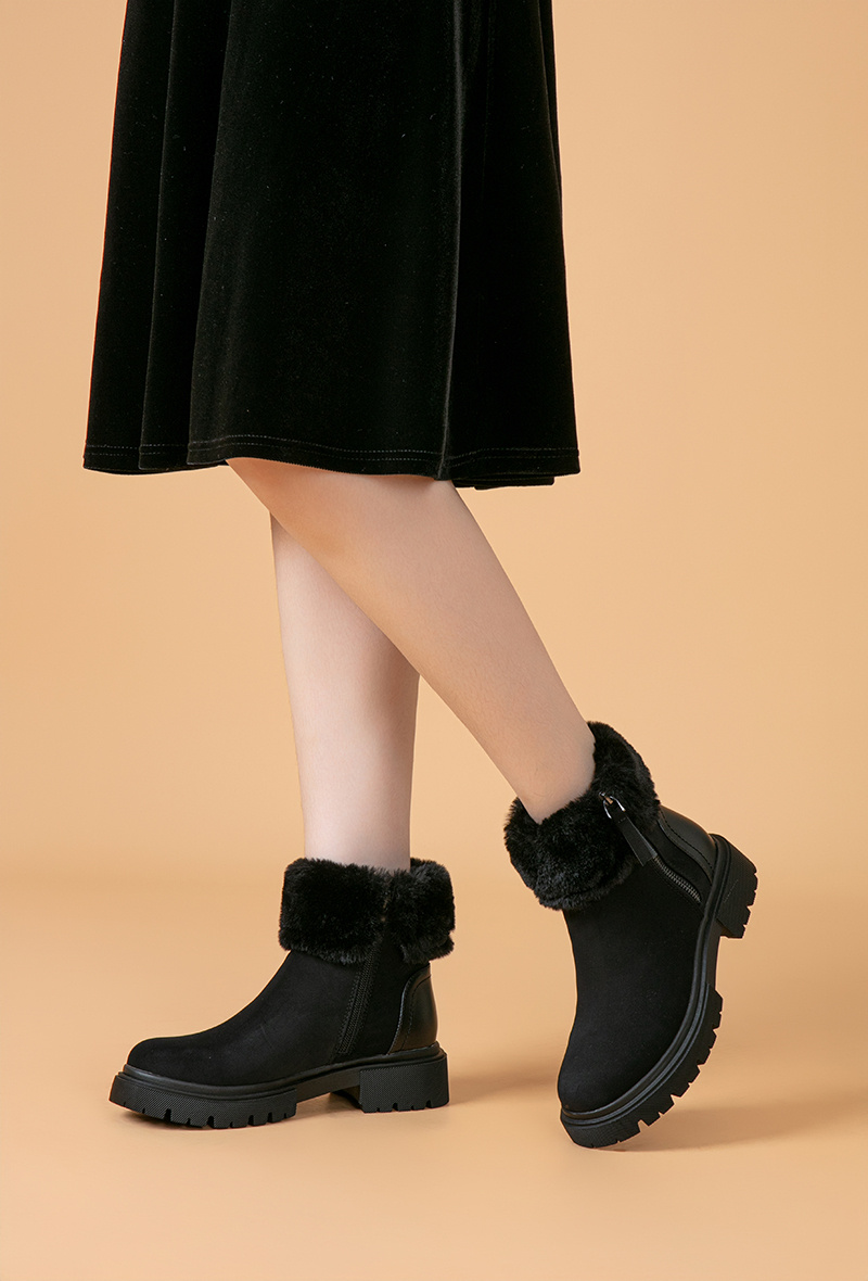 Mayorista Lady Glory - Botas de nieve de ante para mujer.
