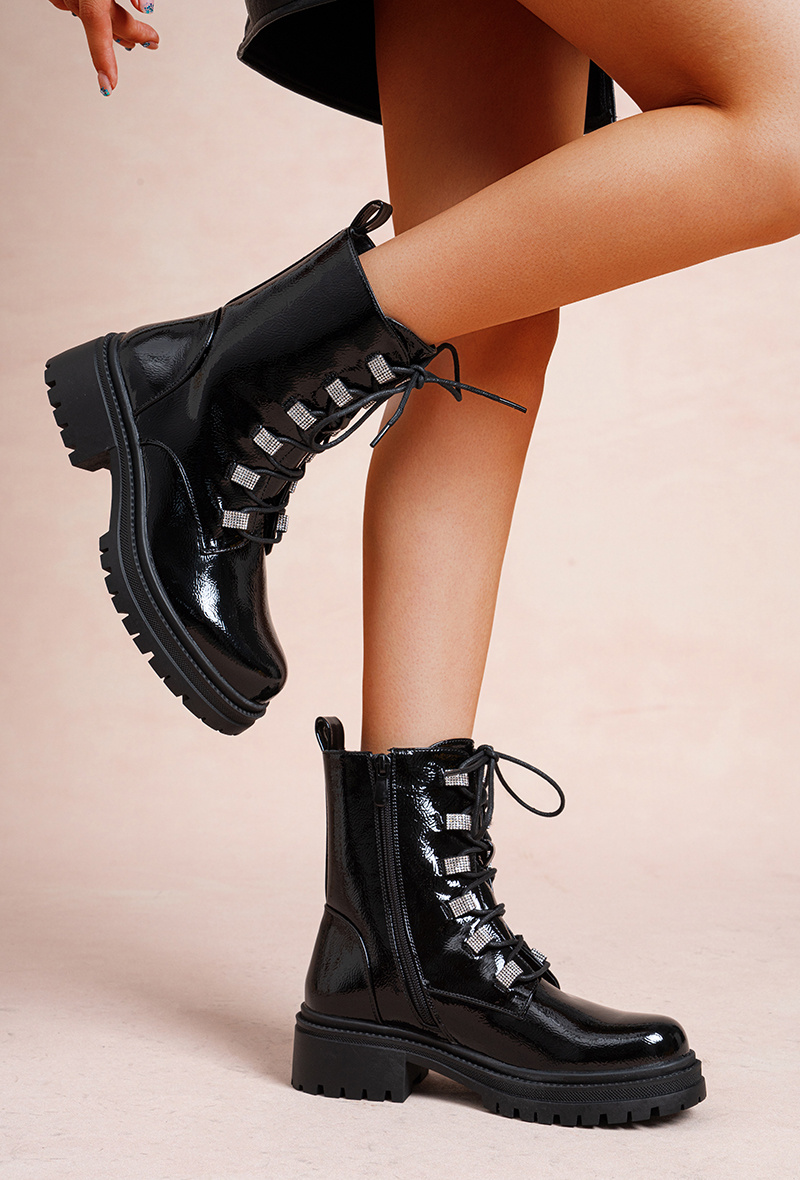 Wholesaler Lady Glory - Women's Combat Style Boots - Strength & Attitude