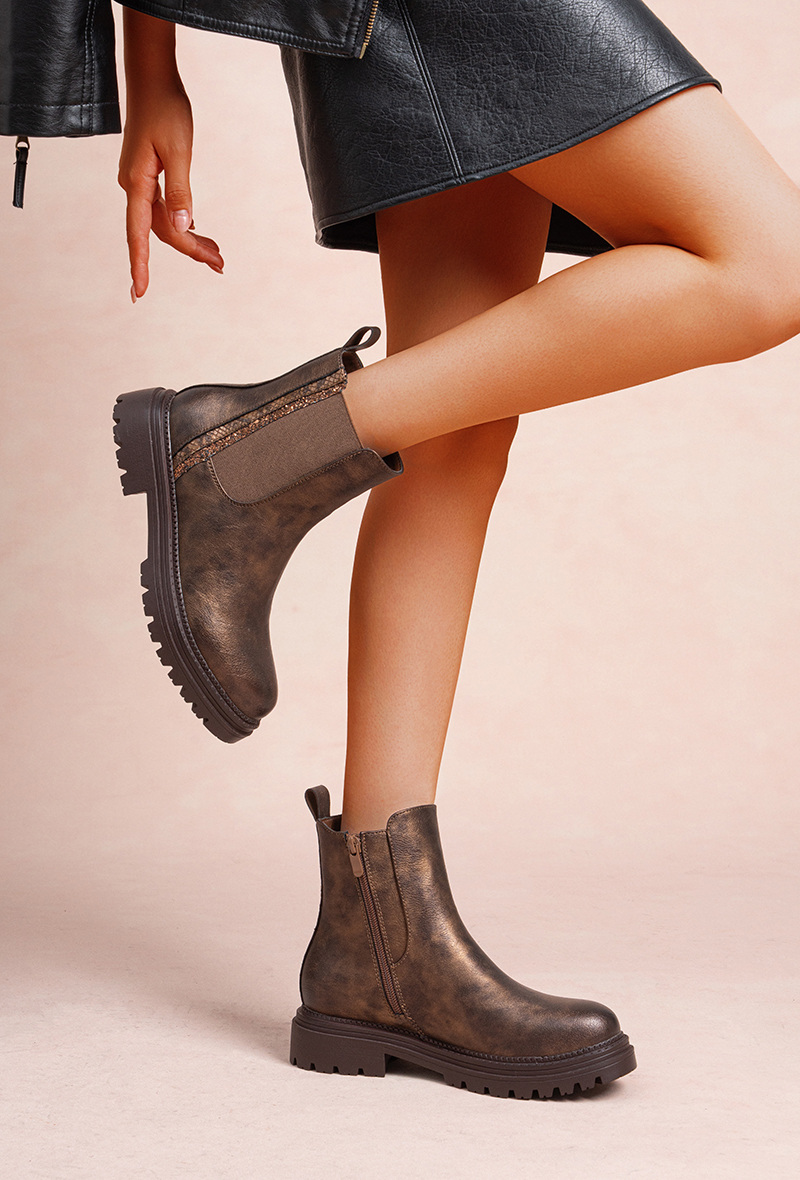 Wholesaler Lady Glory - Women's Ankle Boots with Elastic - Style & Simplicity