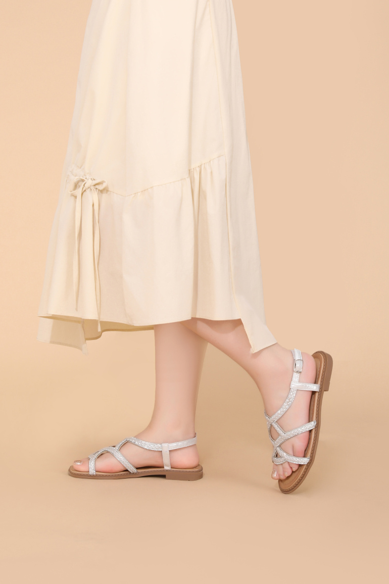 Grossiste Lady Glory - Sandales/Nu-pieds à strass pour femme
