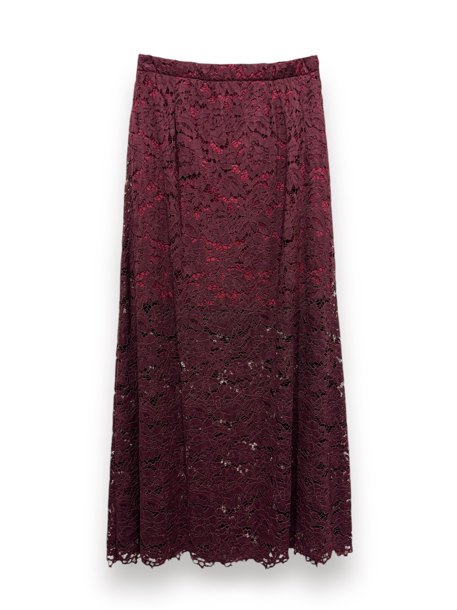 Wholesaler LAFÉEROSE - LONG COTTON FLOWER LACE SKIRT WITH VISCOSE LINING