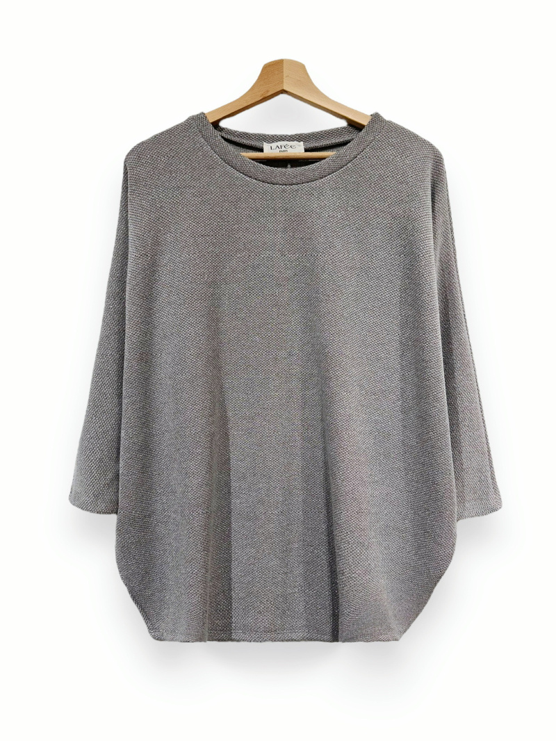 Wholesaler LAFÉE - OVERSIZED SHINING IRIDESCENT LONG-SLEEVED VISCOSE SWEATER