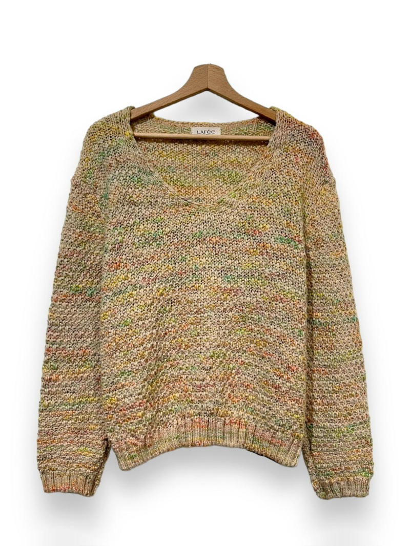 Wholesaler LAFÉE - KAMILLE WOOL V-NECK SWEATER