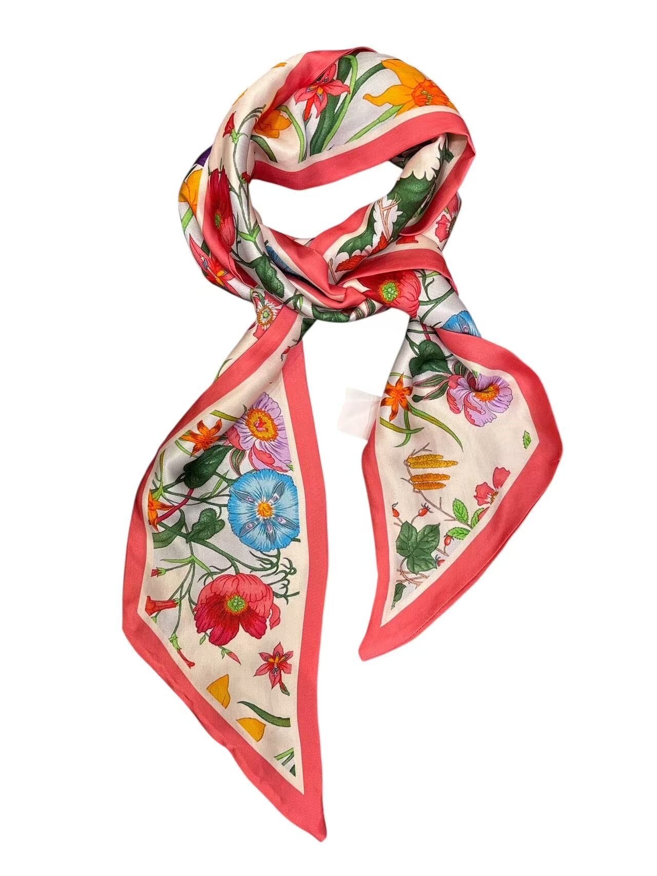 Großhändler LAFÉEROSE - Viskose-Schal 160 x 13 cm – Blumen- und Kunstkollektion