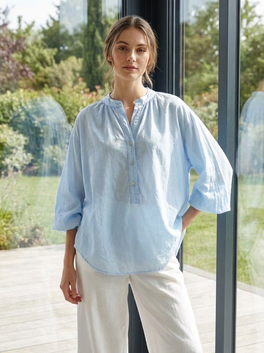 Grossiste LAFÉEROSE - Blouse à Manches Bouffantes