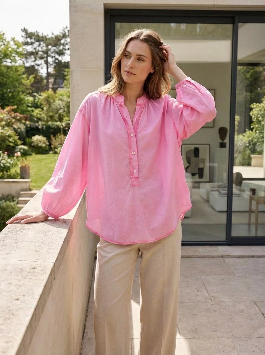 Grossiste LAFÉEROSE - Blouse à Manches Bouffantes