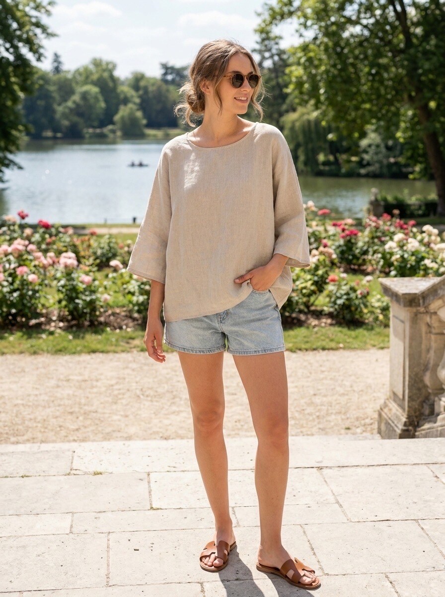 Mayorista LAFÉEROSE - Top de Lino Oversize