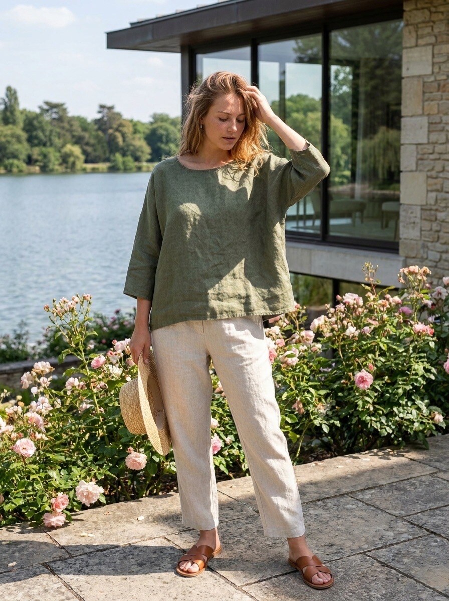 Grossiste LAFÉEROSE - Haut Oversize en Lin