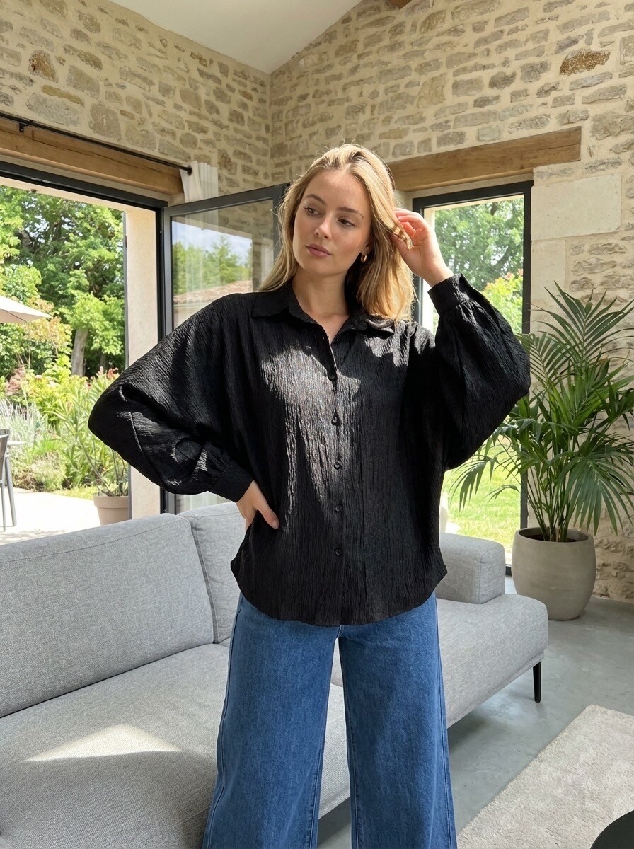 Grossiste LAFÉEROSE - Chemise oversize à manches batwing