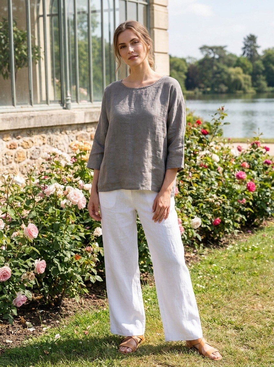 Grossiste LAFÉEROSE - Haut Oversize en Lin