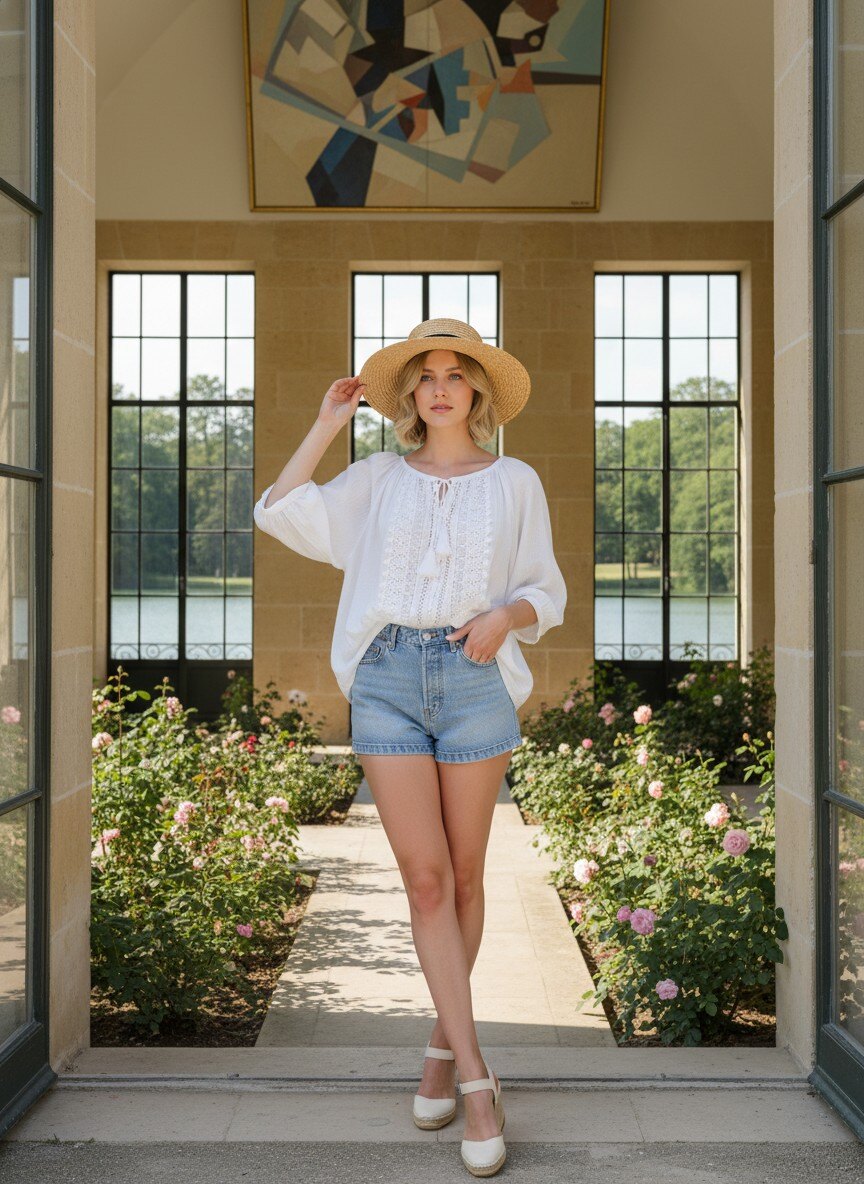 Grossiste LAFÉEROSE - Blouse fluide de style bohème-chic en coton léger