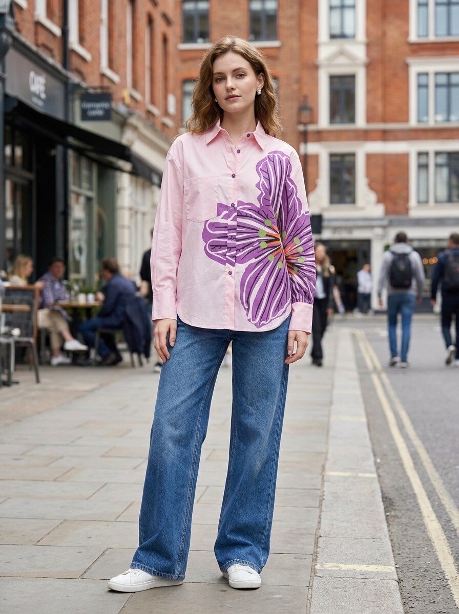Grossiste LAFÉEROSE - Chemise Fleur Géante