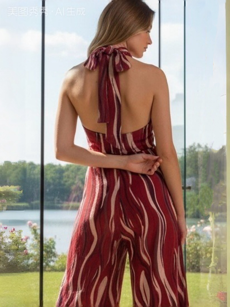Grossiste LAFÉEROSE - Combinaison pantalon fluide en viscose à imprimé et dos nu