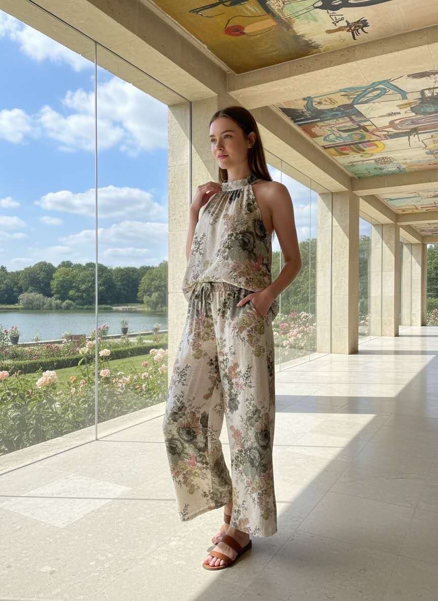 Großhändler LAFÉEROSE - 2-teiliger Jacquard-Anzug mit Blumenmuster