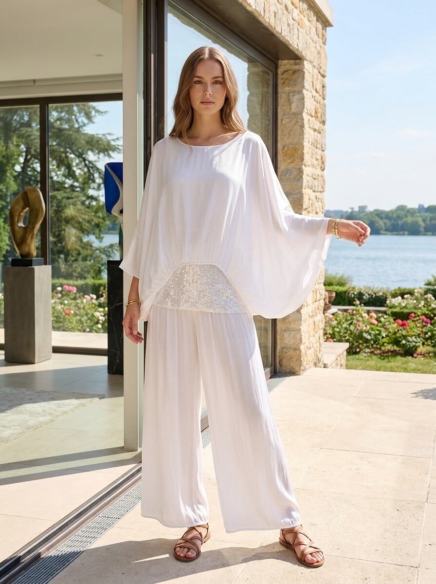 Wholesaler LAFÉEROSE - Batwing Top & Maxi Skirt Set
