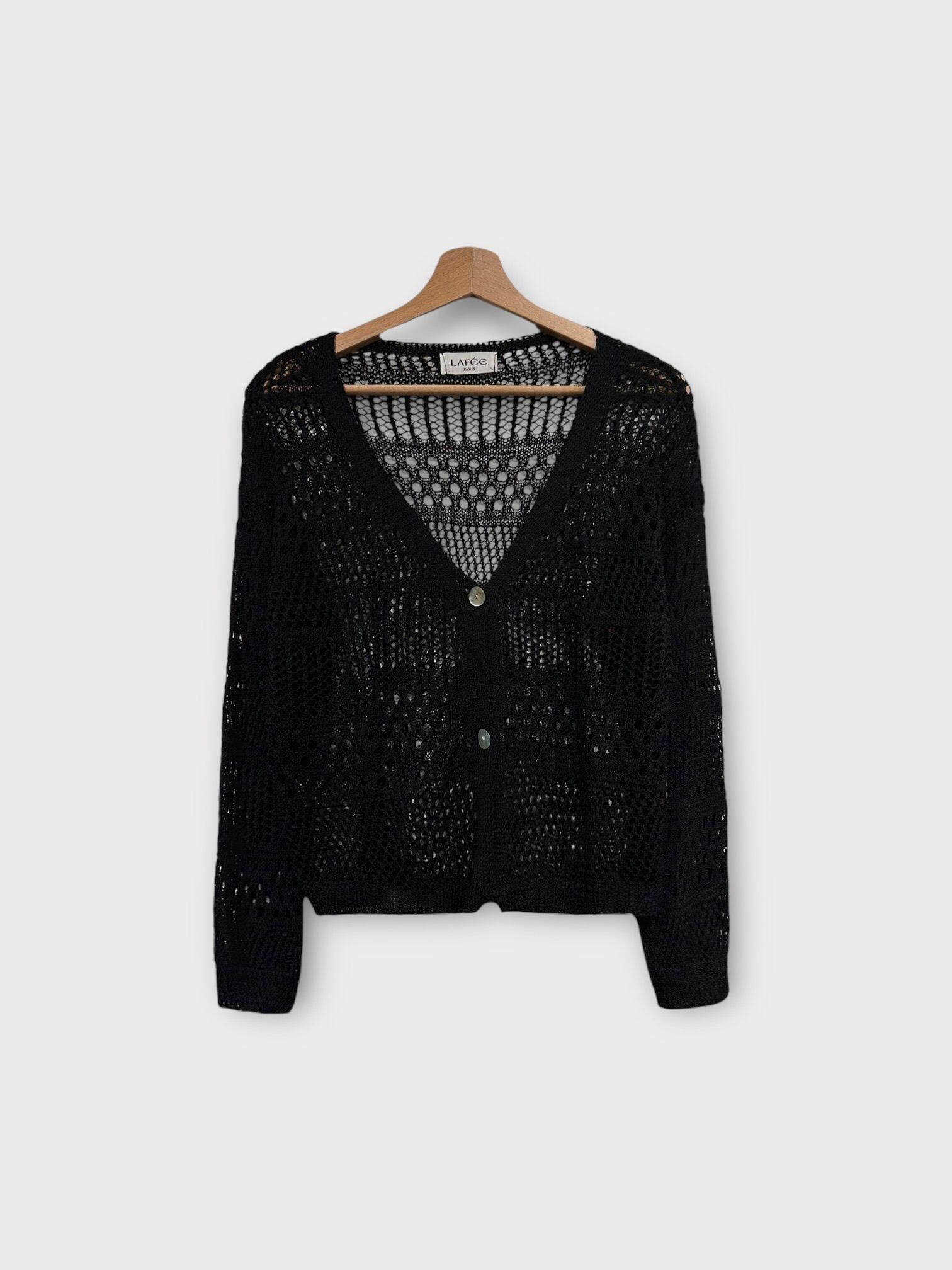Mayorista LAFÉEROSE - Top pequeño jersey de crochet con detalles bordados escote en pico sin mangas primavera verano