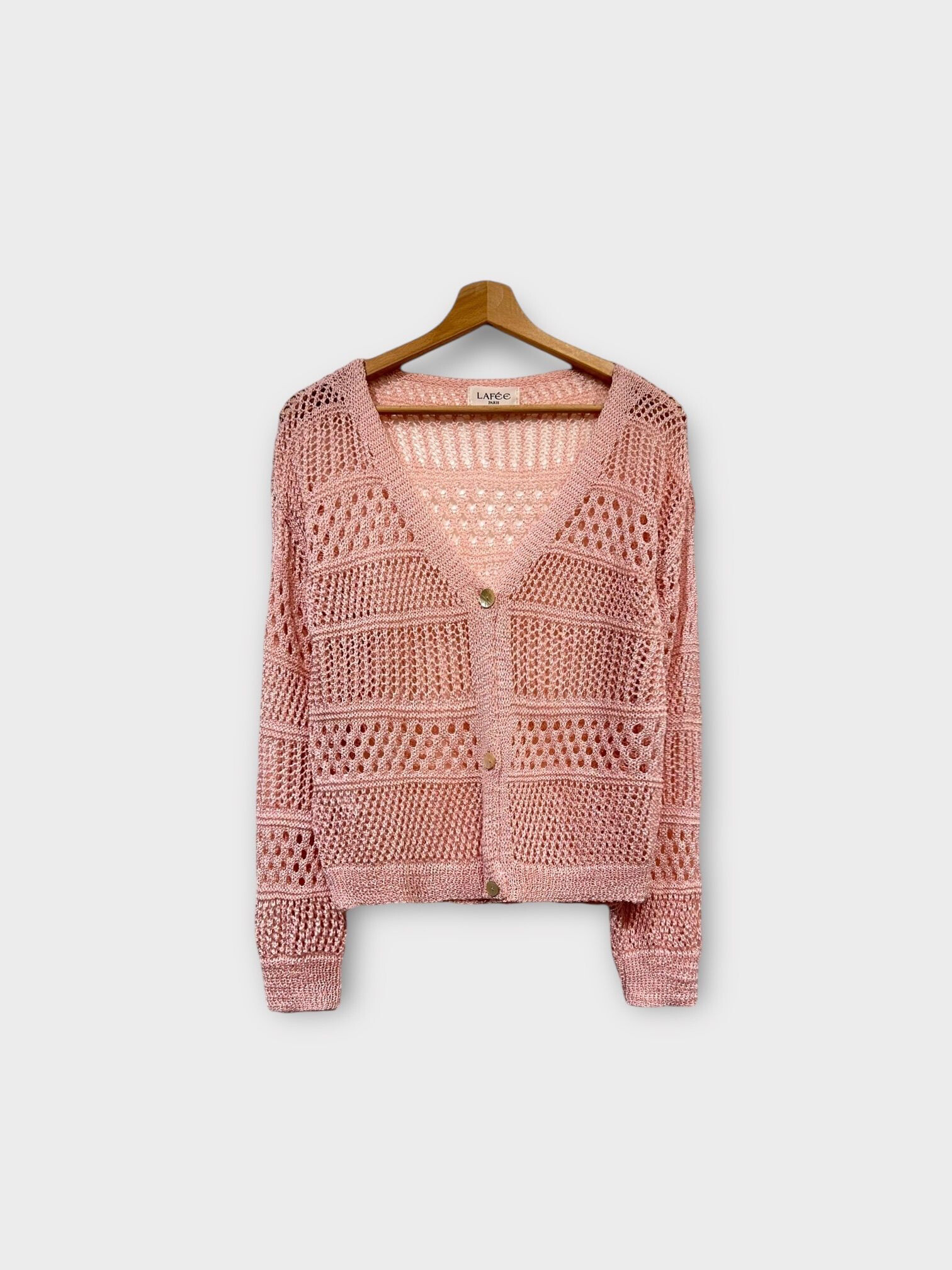 Wholesaler LAFÉEROSE - Top small crochet sweater with embroidery details V-neck sleeveless spring summer