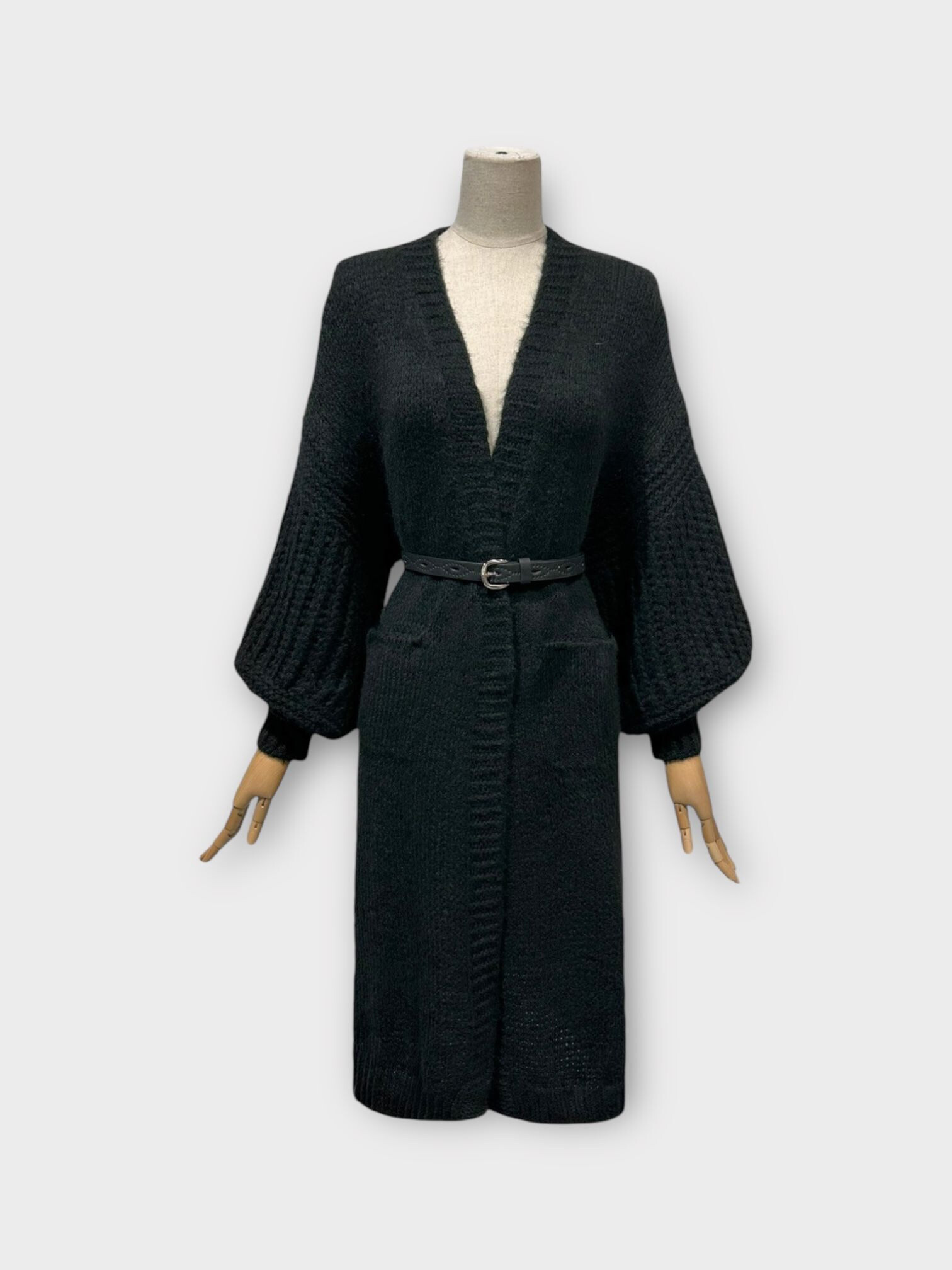 Wholesaler LAFÉEROSE - LOREN LONG CHUNKY MESH VEST/CARDIGAN WITH PUFF SLEEVES