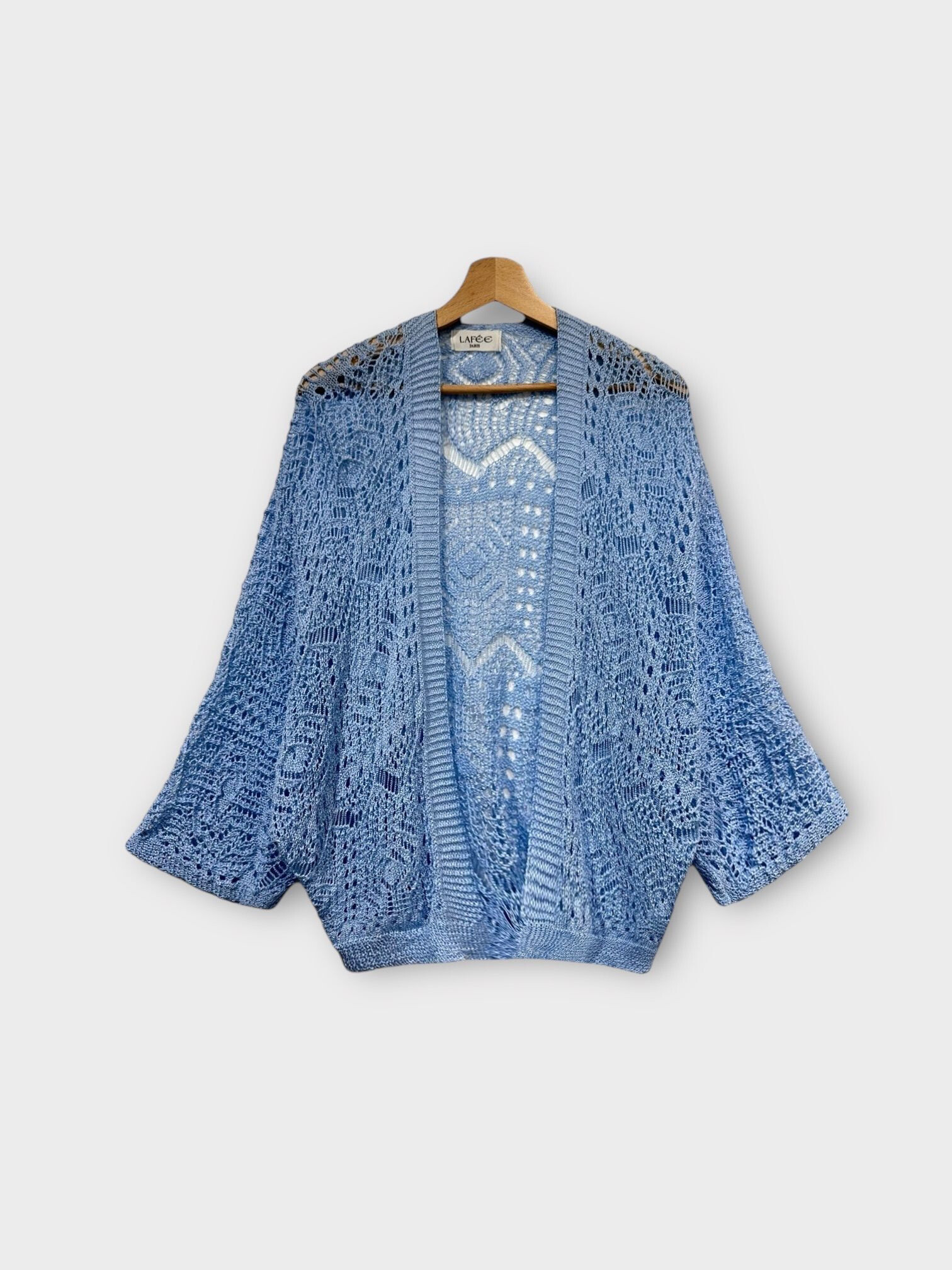 Großhändler LAFÉEROSE - Top kleiner Häkelpullover mit Stickdetails, V-Ausschnitt, ärmellos, Frühling und Sommer
