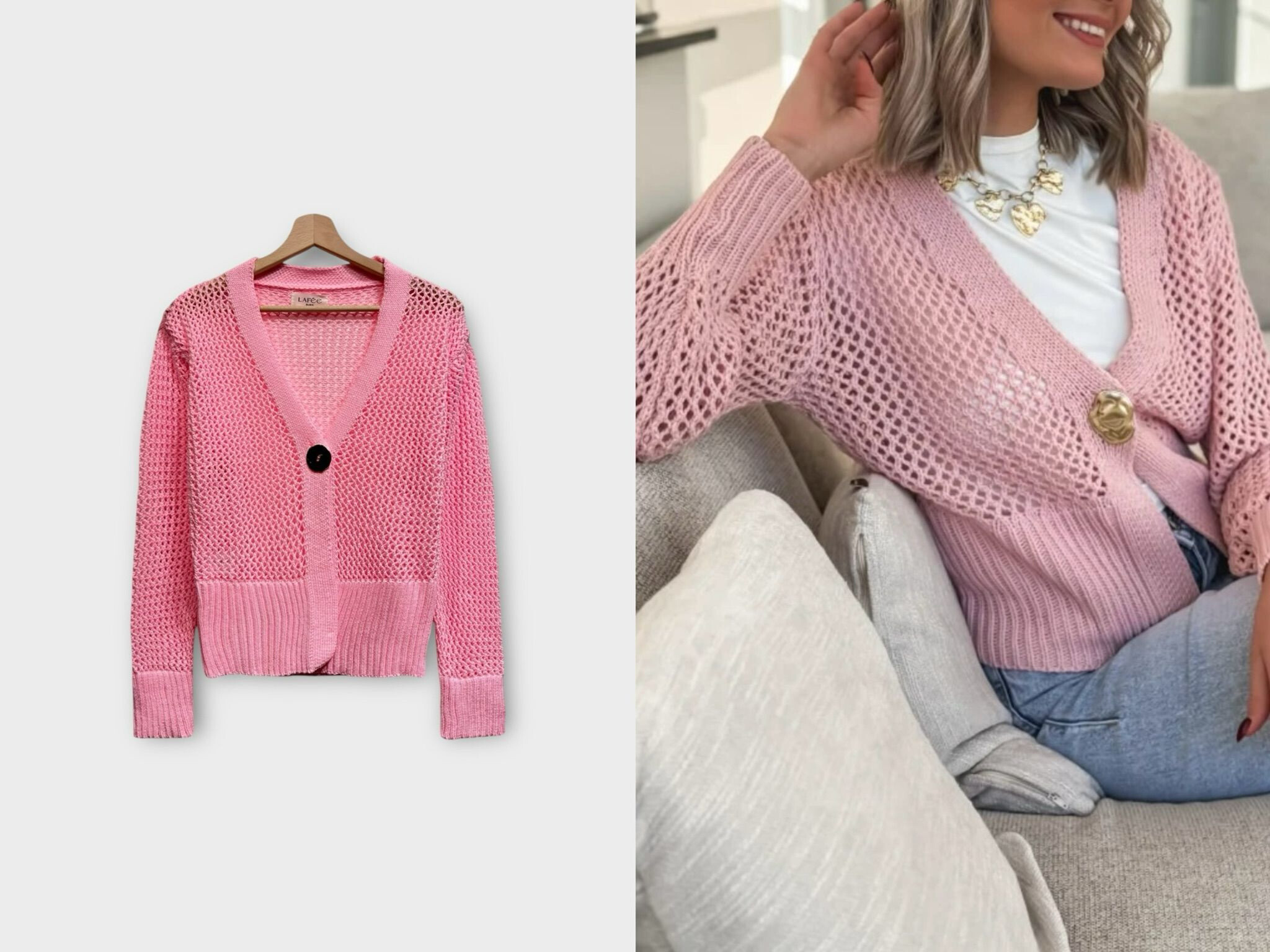 Mayorista LAFÉEROSE - Top algodón de algodón waln apagado mangas largas bohemia casual