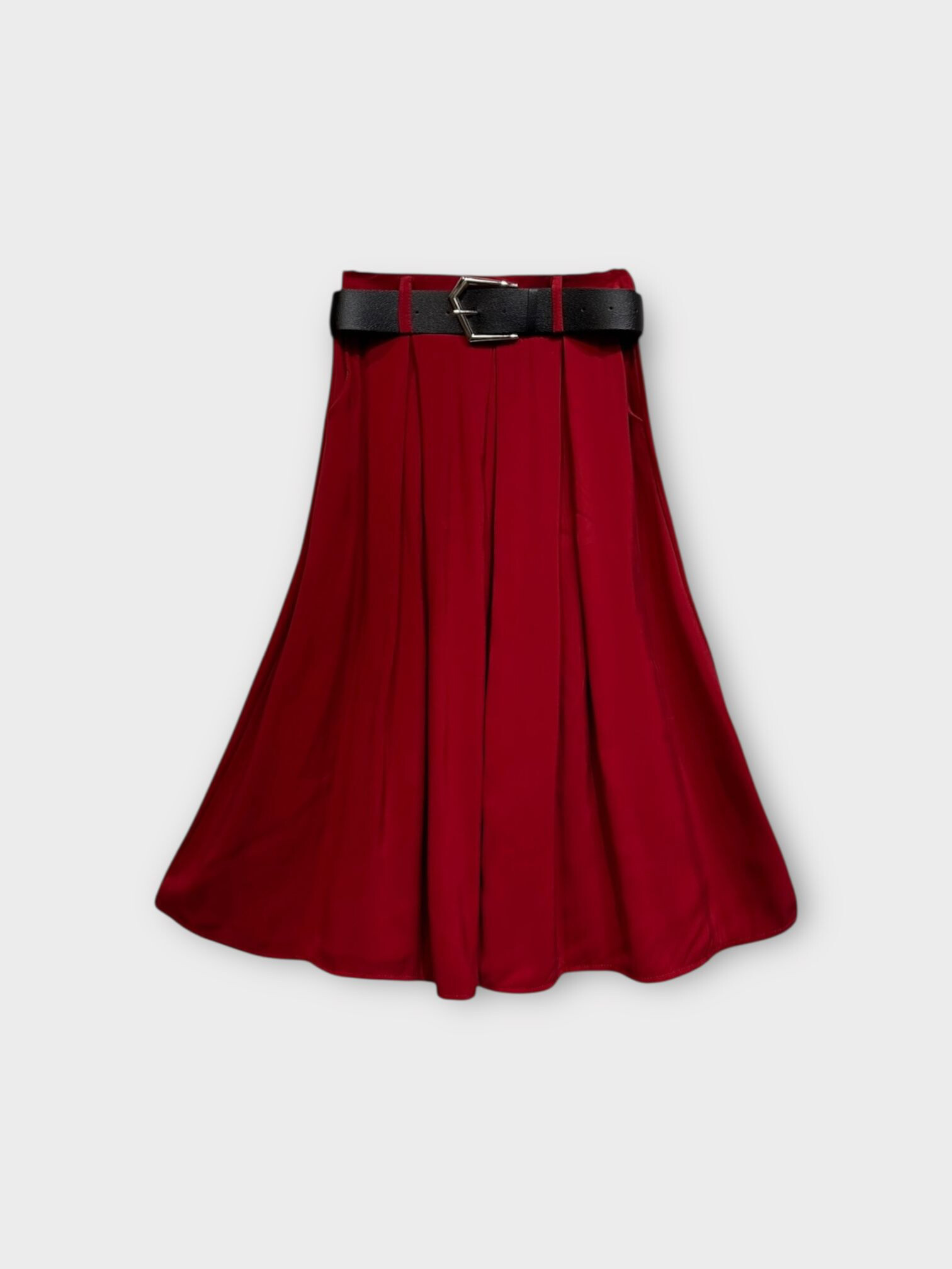 Wholesaler LAFÉEROSE - Long viscose fluid skirt flared with pockets and belt