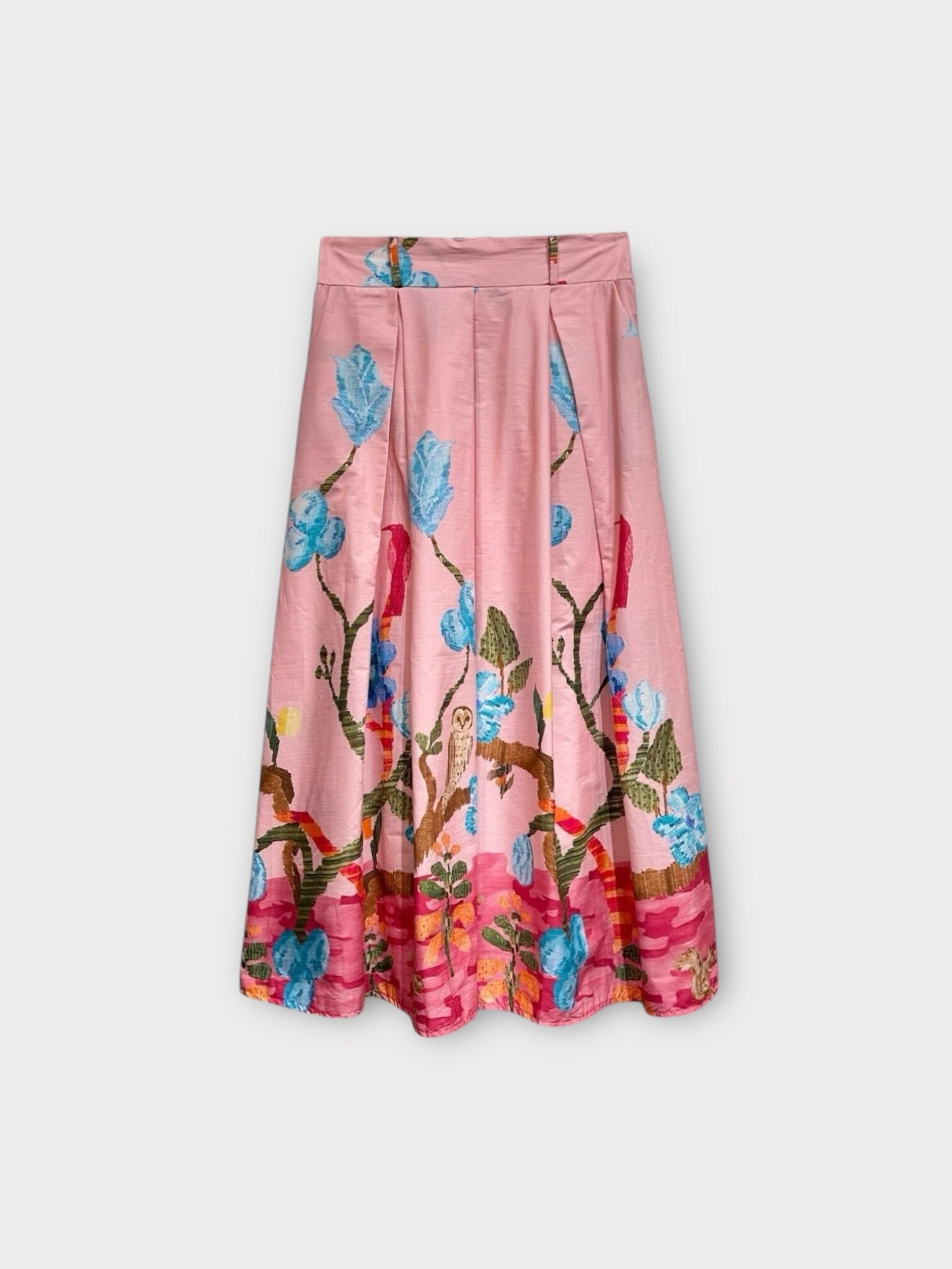 Grossiste LAFÉEROSE - Jupe longue en coton à imprimé fleurs à poches ample évasée chic