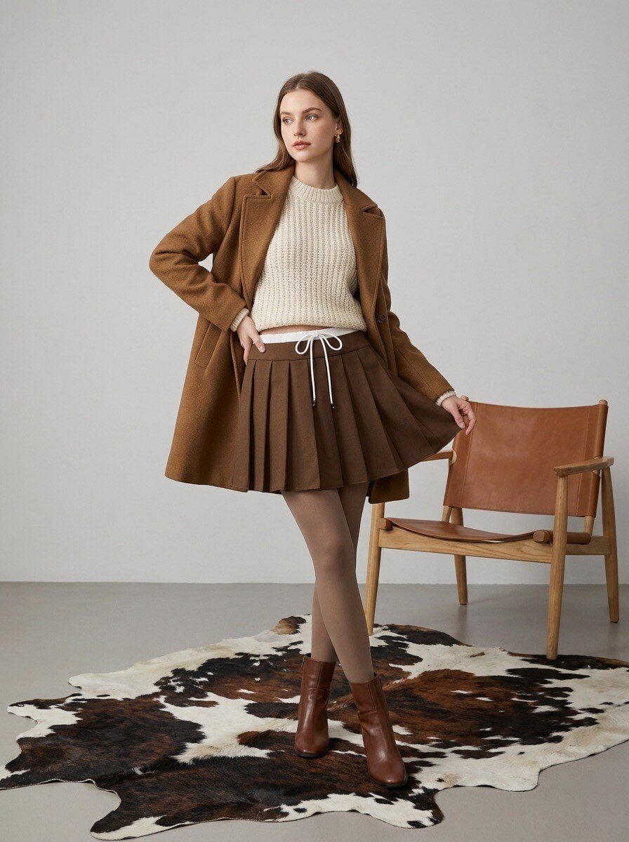 Mayorista LAFÉEROSE - FALDA MINI TENIS PLISADA CINTURA ELÁSTICA CREMALLERA LAZOS DE ALGODÓN NEW LAFEEROSE